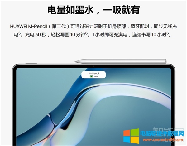 华为M-Pencil2怎么充电